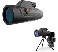 ASVIL Telescopio portátil pequeño portátil de 12 x 50 para adultos. Con lente FMC y prisma BAK4. Resistente al agua con soporte para smartphone y viaje
