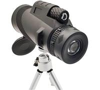 ASVIL Telescopio portátil súper pequeño de 80 x 100 Spyglass prisma gran angular HD de mano con trípode de teléfono alcance camping
