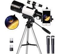 ASVIL Telescopio refractor astronómico de 70 mm, telescopio monocular con trípode y soporte para teléfono, telescopio de viaje portátil para niños, adultos, principiantes, duplica la comodidad