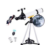 ASVIL Telescopio, telescopio refractor de astronomía, telescopios de apertura de 70 mm para niños y adultos principiantes, con trípode ajustable, adaptador de teléfono y disparo Bluetooth