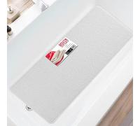 Asvin Alfombrilla antideslizante para baño y ducha (40 x 120 cm), color blanco