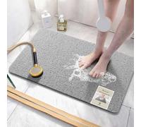 Asvin Tapete de baño con Textura Suave, 35 x 16 Pulgadas, sin ftalatos, Antideslizante, cómodo, con Drenaje, tapete de baño de PVC para Zonas húmedas, Secado rápido