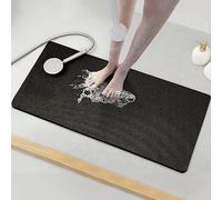 Asvin Tapete de baño con Textura Suave, 35 x 16 Pulgadas, sin ftalatos, Antideslizante, cómodo, con Drenaje, tapete de baño de PVC para Zonas húmedas, Secado rápido