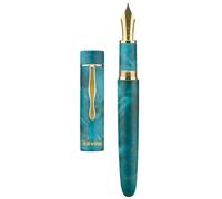 Asvine Pluma estilográfica de madera estabilizada C2000, número 8, punta de 1,1 mm, caligrafía, dibujo, patrón único, con caja convertidora, juego de colección, Oasis