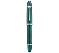 Asvine V800 - Pluma estilográfica, sistema de llenado al vacío de gran capacidad de tinta, número 8, 1,1 mm, dibujo artístico de caligrafía, con llave, color verde