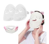 ASVNRES Mascarilla de toalla reutilizable con agujeros para la cara, compresa fría y caliente, vaporizador facial, hidratante, belleza, cuidado de la piel, toallas de spa para esteticistas, 100 piezas