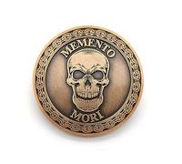 ASVP Shop Moneda Memento Mori - Moneda estoica - Moneda de desafío Marco Aurelio - Filosofía diaria estoica - Meditación