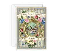 ASVP Shop Tarjeta de felicitación de cumpleaños con temática de Alicia | Unbirthday Mad Hatter Tea Party Thank You Card | Tarjeta de felicitación A5 con sobre