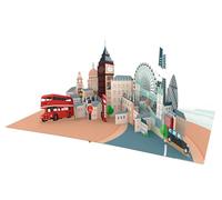 ASVP Shop Tarjeta de felicitación desplegable con el horizonte de Londres, tarjeta 3D hecha a mano con monumentos icónicos, perfecta para los amantes de Londres, todas las ocasiones