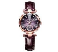aswan watch Orologio Analogico Al Quarzo da Donna con Cinturino in Pelle, Cassa da 32 MM, 2 Lancette, Piccolo, Vetro Tagliato a Diamante