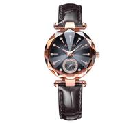 aswan watch Orologio Analogico Al Quarzo da Donna con Cinturino in Pelle, Cassa da 32 MM, 2 Lancette, Piccolo, Vetro Tagliato a Diamante