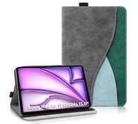 AsWant Funda Carcasa per iPad Air 13 Pulgadas M2 2024/Pro 12,9 Pulgadas 2018- Estuche Inteligente Ultra Slim PU Protectora con Soporte/Cartera Funda iPad Air 13 (Gris Oscuro)