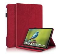 Aswant - Funda para Galaxy Tab A 10,5 pulgadas 2018 con diseño de árbol en relieve de piel sintética con tapa y ranura para tarjetas, función atril para Samsung Galaxy Tab A 10.5" 2018 SM-T590/SM-T595