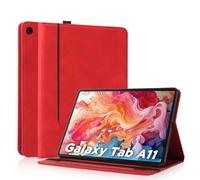 AsWant Funda para Samsung Galaxy Tab A11 8,7" 2025/Tab A9 8.7 Pulgadas- Protectora TPU con Soporte/Cartera Galaxy Tab A11 Case (Rojo)