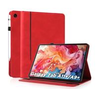 AsWant Funda para Samsung Galaxy Tab A11+ Plus 11" 2025/Tab A9 Plus 11 Pulgadas- Protectora TPU con Soporte/Cartera Galaxy Tab A11 Plus Case (Rojo)