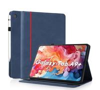 AsWant Funda para Samsung Galaxy Tab A9+/ A9 Plus 11 Pulgadas 2023 SM-X210/ X216/ X218 - Protectora TPU con Soporte/Cartera, Auto Activación/Reposo Funda Galaxy Tab A9+ (Azul)