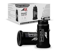 ASX Iluminación Adaptador USB Coche con GPS - Localizador Sin Suscripción Compatible con Apple Find My - Cargador USB-C para Mechero - Rastreador Vehículo, Antirrobo, Dual Fast Charge 45W