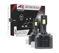 ASX Iluminación - Bombillas LED D3S/D3R/D8 para Faros Delanteros de Coche, 24000LM Reales, 100W 9V-100V con Tecnología CANbus, Luz Blanca 6000K, Plug & Play, Bombillas D1S Xenon, Pack 2 Unidades