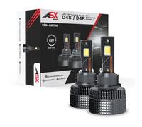 ASX Iluminación - Bombillas LED D4S/D4R para Faros Delanteros de Coche, 24000LM Reales, 100W 9V-100V con Tecnología CANbus, Luz Blanca 6000K, Plug & Play, Bombillas D1S Xenon, Pack 2 Unidades