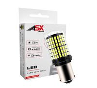 ASX ILUMINACION Bombillas LED W16W 3014 Canbus 144SMD, Luz Blanca 6000K, Bombilla posicion LED para coche 12-80V, Todo Tipo de Socket, Instalación Plug and Play (1156)