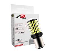 ASX ILUMINACION Bombillas LED W16W 3014 Canbus 144SMD, Luz Blanca 6000K, Bombilla posicion LED para coche 12-80V, Todo Tipo de Socket, Instalación Plug and Play (1157)