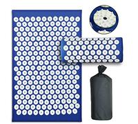 ASXZ Colchoneta y Almohada de acupresión de Yoga para Masaje de acupuntura Extra Larga, colchoneta de Yoga para Ejercicios, Masaje para aliviar la presión,Azul