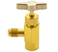 Asyduey 1/4 SAE M14 Adaptador de Rosca R-134A Refrigerante del Acondicionador de Aire Automotriz Lata Dispensadora de Botella Apertura de Válvula