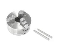 Asyduey 1 Juego de Mandril de Torno Manual de 3 Mordazas con Accesorios de Herramientas Mandril de Torno de 3 Mordazas Z011 Mandril de Torno Manual Mini Mandril de Máquina