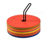 Asyduey 10 Discos Marcadores de Conos Planos de FúTbol, Marcadores de Entrenamiento de Agilidad de Velocidad para Deportes de Baloncesto, Equipo de Entrenamiento PortáTil