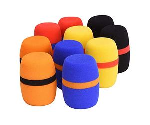 Asyduey 10 Piezas Auriculares Parabrisas Engrosado KTV PortáTil Antipolvo Suave Esponja Cubierta del MicróFono Accesorios de Repuesto