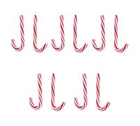 Asyduey 10 Piezas Navidad BastóN Rojo Accesorios de JoyeríA de CeráMica Suave AñO BastóN de Caramelo DecoracióN del Hogar