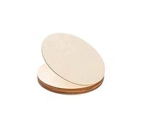 Asyduey 10 Piezas Pedazos de Madera Natural Rebanadas Discos de Madera Sin Terminar Redondos para Centros de Mesa de Manualidades Adornos NavideñOs de Bricolaje de 4 Pulgadas
