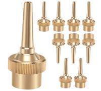 Asyduey 10 Unids 1/2 Pulgada DN15 Latón Jet Recto Fuente Ajustable Boquillas de Rociado de Agua Boquillas de Piscina Jardín Paisaje Decoración Fuente Equipo