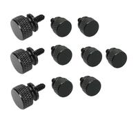 Asyduey 10 Unids/Lote UNC6-32 M3.5 Tornillo de Mano para Soporte de GPU PSU Caja de Computadora Tornillos de Panel Lateral Ensamblaje de PC RefrigeracióN por Agua Negro