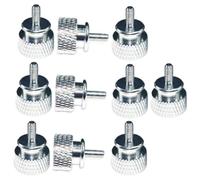 Asyduey 10 Unids/Lote UNC6-32 M3.5 Tornillo de Mano para Soporte de GPU PSU Caja de Computadora Tornillos de Panel Lateral Montaje de PC RefrigeracióN por Agua Plata