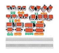 Asyduey 12 Kits Kit de Conectores Serie DT 2 3 4 6 8 Conectores de 12 Enchufe de Conectores EléCtricos Automotrices A Prueba de Agua IP68