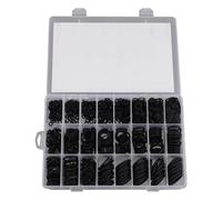 Asyduey 1200 Piezas Arandela de Sellado de Junta Tórica Junta Tórica de Goma Negra Junta de Plomería Kit de Juntas Tóricas de Alta Temperatura Resistente Al Aceite