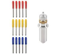 Asyduey 15 PCS 30/45/60 Grados de Cuchillas de Carburo de Corte de Vinilo con Soporte de Cuchilla Carcasa de Cuchilla para MáQuinas de Corte de Vinilo Silhouette Cameo 3