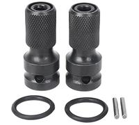 Asyduey 2 Paquetes de 1/2 Unidad Cuadrada una 1/4 Adaptador de Enchufe de VáStago Hexagonal Convertidor de Mandril de LiberacióN RáPida para Llave de Trinquete de