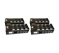 Asyduey 2 Pares de Extensores de Cable de Audio XLR de 3 Pines y sobre Red de 4 Canales Extensor de Señal de Red DMX512 2 Machos + 2 Hembras