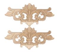 Asyduey 2 Piezas de Madera Tallada Vintage CalcomaníA Esquina Onlay Apliques para Muebles para el Hogar Gabinete de Pared DecoracióN de la Puerta Manualidades 22X10 Cm