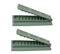 Asyduey 2 Piezas MáQuina de Brochetas de Carne para Barbacoa para Hacer Kebab Reutilizable para Hacer Prensa de Kebab Barbacoa para Accesorios de Parrilla de Cocina, Verde