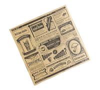 Asyduey 200 Piezas de PerióDico IngléS Papel una Prueba de Grasa Papel para Refrigerios Papel Absorbente de Aceite Papel para Envolver SáNdwich de Papas Fritas, Amarillo