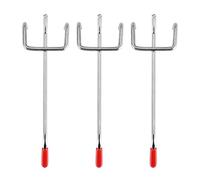 Asyduey 25 Piezas 100Mm Tablero De De Listones Clavija De Tienda De Exhibicion Al por Menor De La Pared Colgar Apto Casa Percha Cromo Metal 1-1.5Kg Cargo