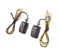 Asyduey 2Pcs Universal LED Negro Mini Tiny Indicadores PequeñOs SeñAles de Motocicleta Motor Bike para