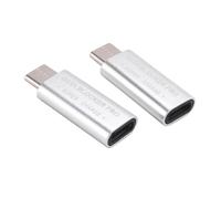 Asyduey 2PCS USB Tipo-C Bloqueador de Datos USB-C Juice Jack Adaptador Soporte de Carga RáPida (50V / 5A) Detener el Robo de Datos (Plata)
