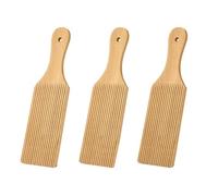 Asyduey 3 para ñOquis y Paletas de Madera para Mantequilla para Enrollar Masa, para ñOquis de 9,1 X 2,8 Pulgadas, Herramientas para Hacer Pasta, Rodillo