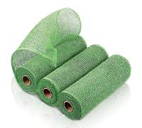 Asyduey 3 Rollos de Decorativa de Arpillera de 10 Pulgadas de, Cinta de Decorativa, Rollos de Cinta para Envolver para Manualidades, FabricacióN de Bricolaje