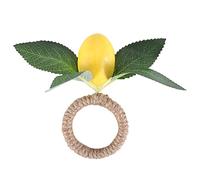 Asyduey 4 Piezas Anillo de Servilleta de Planta LimóN SimulacióN,Hebilla Comida Fruta,Modelo de Hotel,Anillo Servilleta para HabitacióN, Hebilla Servilleta,Suministros para Fiestas