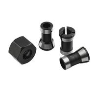 Asyduey 4 Piezas/Juego de 6 mm, 8 mm, 6,35 mm, Cortador de Fresado Eléctrico, Portabrocas M15, Tuerca de Tornillo para Máquinas de Grabado y Recorte